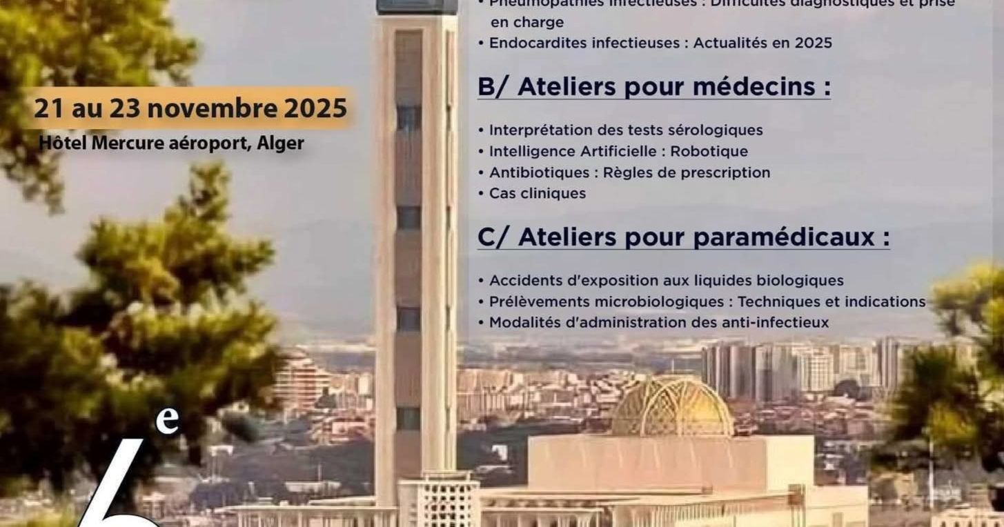 06ème congrès national de la SAI et 03ème congrès francophone des maladies infectieuses et de microbiologie clinique cover image