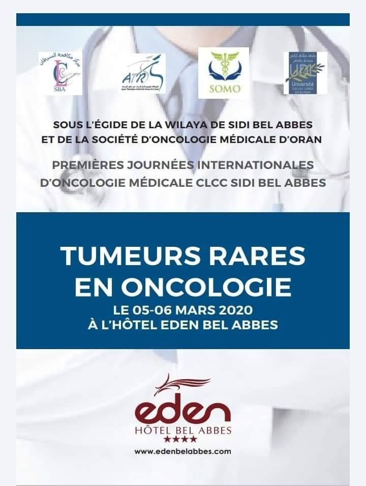 1ère Journée Internationale en Oncologie Médicale de Sidi Bel Abbés - 5, 6 et 7 Mars 2020 affiche