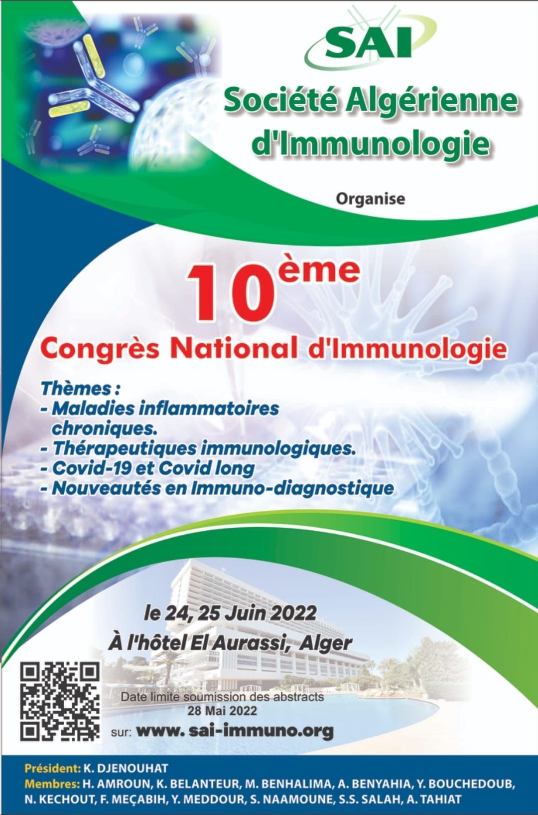 10ème Congrès National d’Immunologie affiche