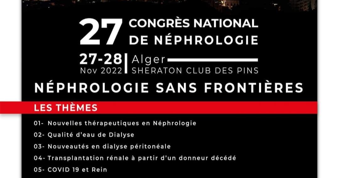 27 éme congrès national de la néphrologie - Néphrologie sans frontières- cover image