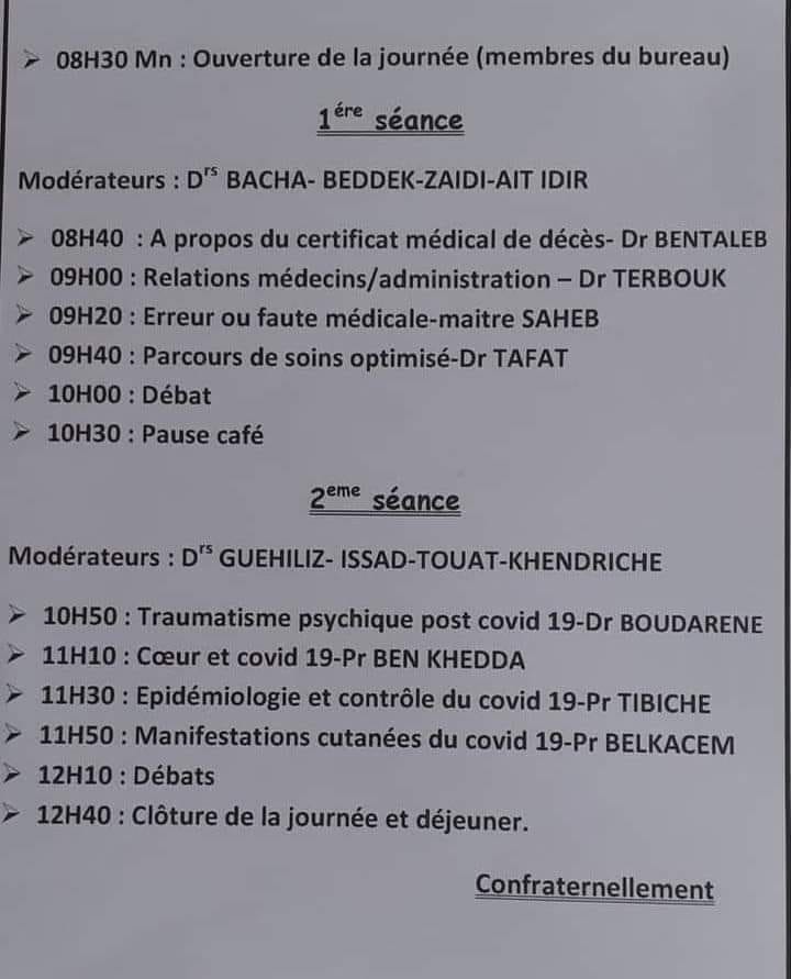 11 ème journée de déontologie médicale programme