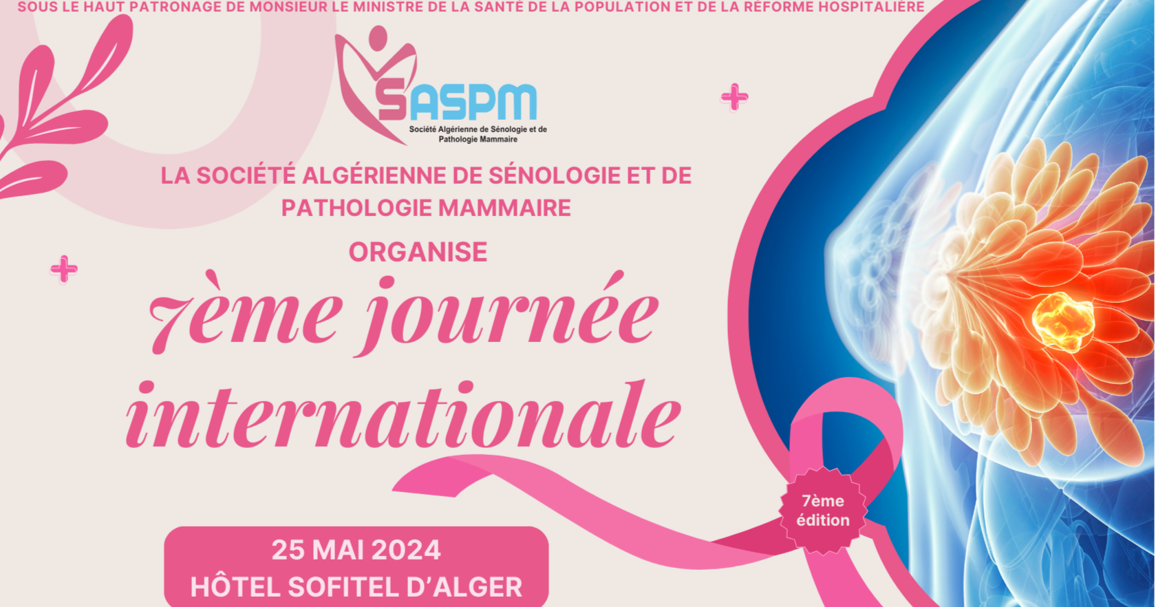 7ème journée internationale de la Société Algérienne de Sénologie et De Pathologie Mammaire (SASPM) cover image