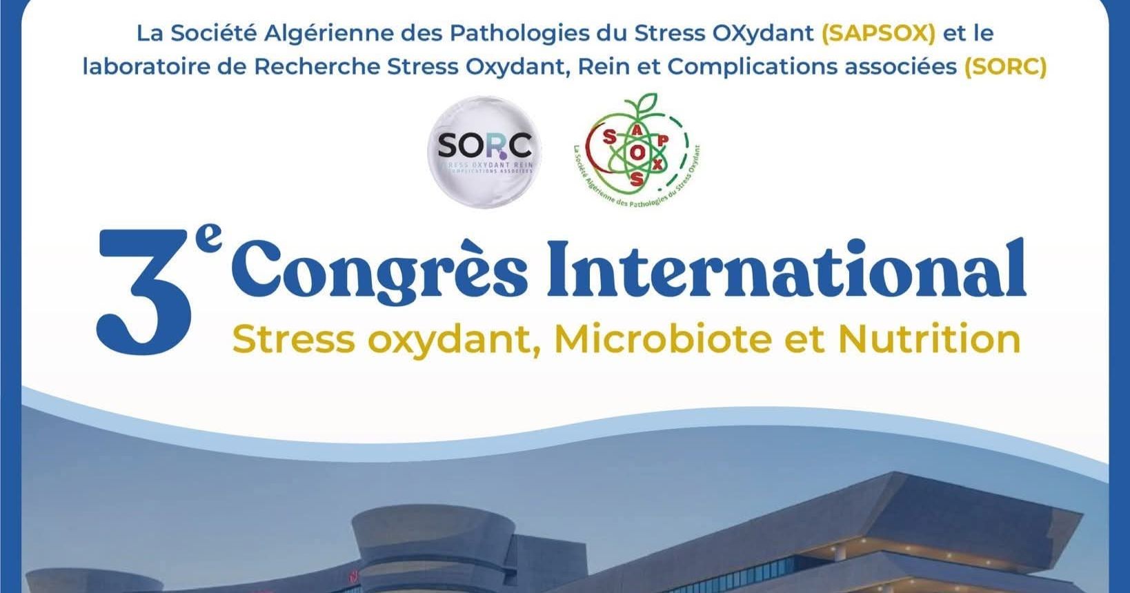 03ème journée internationale : Stress oxydant, Microbiote et Nutrition cover image