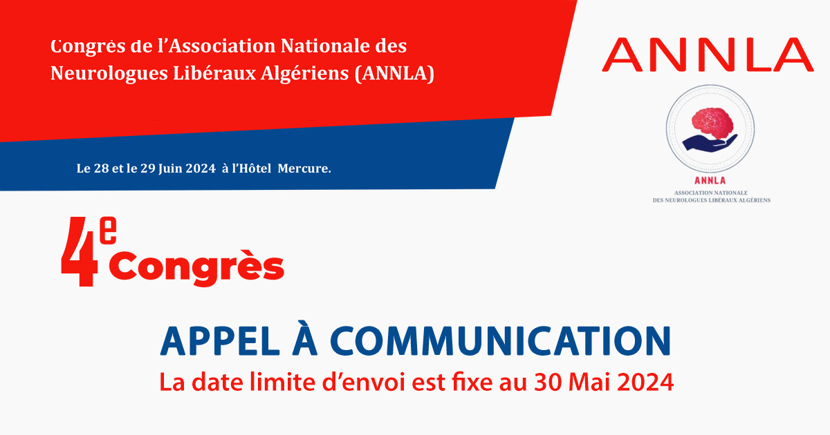 4ème congrès de l’Association Nationale des Neurologues Libéraux Algériens (ANNLA) cover image