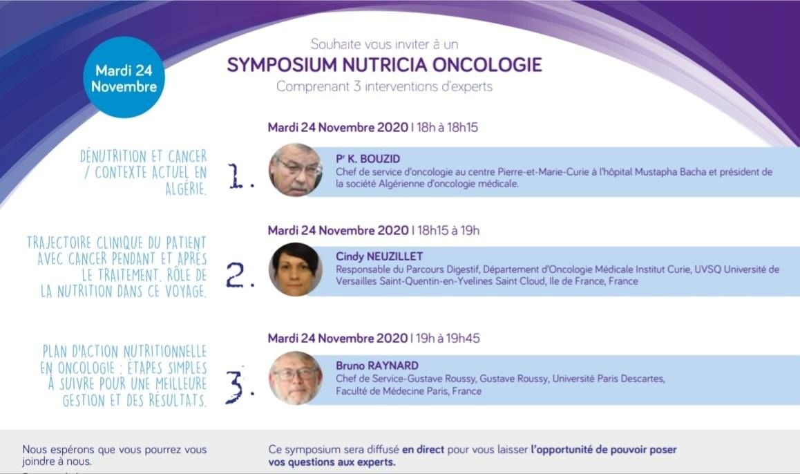 E-symposium Nutricia Oncologie affiche