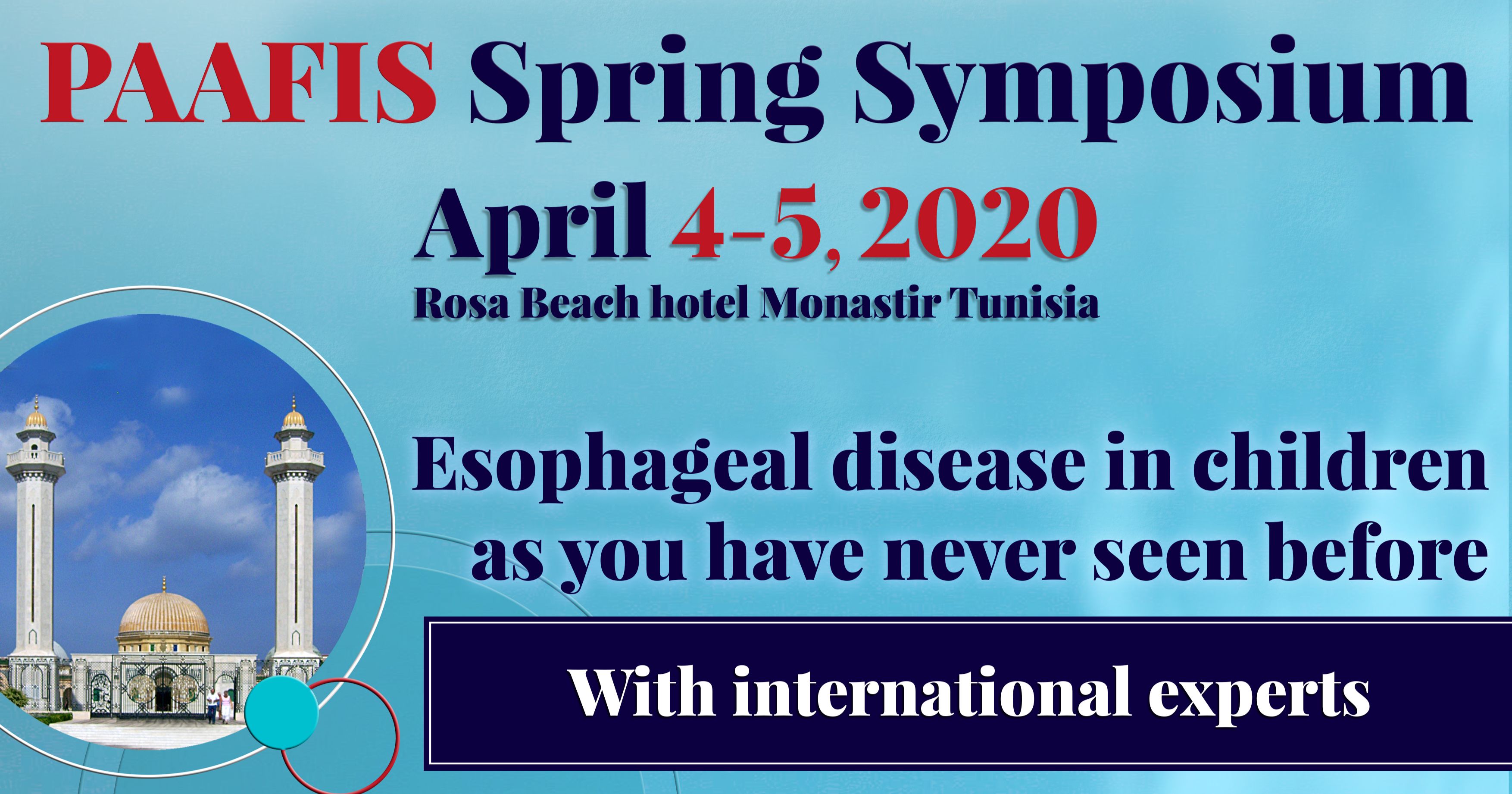 PAAFIS Spring Symposium, April 4-5, 2020 - Tunisia cover