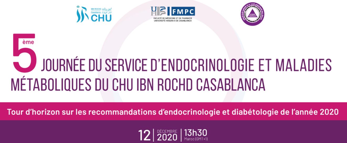 5éme journée de service d'endocrinologie et maladies métaboliques du CHU IBN RUCHD Casablanca, Maroc affiche